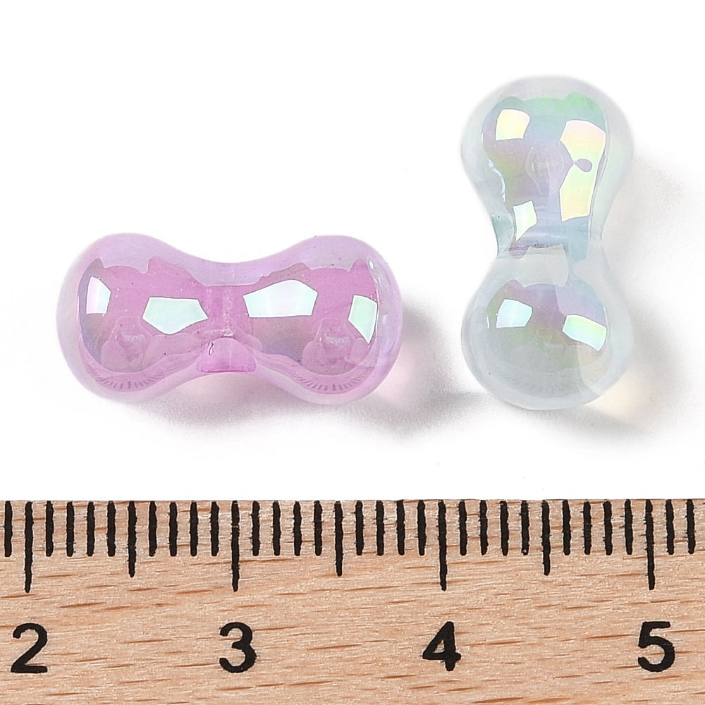 500pc Opaque Acrylic Beads Bone Mixed Color 8.5x17x8mm Hole: 2mm
