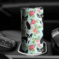 thumbnail image 3 of 20oz Boston Terriers and Flowers Skinny Tumblers Stainless Steel Tumbler with Lid and Straw,Vacuum Insulated Double Wall Travel Tumbler Cups with Cleaning Brush for Coffee,Tea, 3 of 6