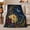 Night Bouquet, variant on Sunflower Daisy and Autumn Berry Bouquet, Rustic Botanical Floral Art for Fall Flower Lovers, Thanksgiving Gift, Soft Flannel Blanket for Bedroom, Warm Home Decor