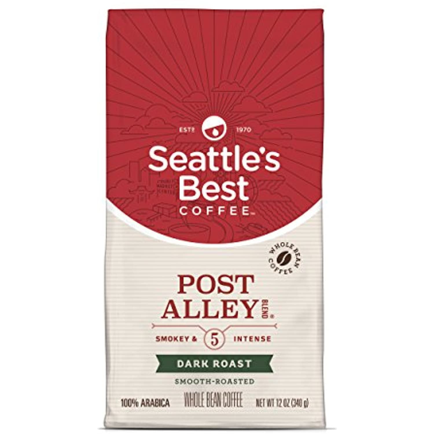 Seattles Best Coffee Signature Blend No. 5 Dark Roast Whole Bean Coffee, 12-Ounce Bag