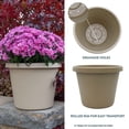 thumbnail image 2 of The HC Companies Prima Planter Round Plant Pot - Plastic, Drainage Holes - 8", Beige, 2 of 7