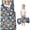 Sunflower and Daisy Blue Pattern, variant on Sunflower and Cow White Pattern Teens Toddler Nap Mat with Pillow, Sleeping Mat Bag for Preschool Daycare 59"x22"