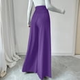 thumbnail image 5 of WTOBBY Women's Double-Breasted Wide Leg Dress Pants - Slimming High Waist Trousers with Draped Silhouette & Professional Office Wear Essentials,Purple S, 5 of 5