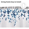 thumbnail image 5 of Shower Curtain, Blue Leaves Shower Curtains for Bathroom Eucalyptus Leaf Watercolor Plants Botanical Bath Curtains Waterproof Fabric with Hooks for Home Decor, 72Wx84H, 5 of 6