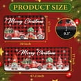 thumbnail image 2 of Merry Christmas Red Truck Gnomes Snowflake Buffalo Plaid Kitchen Rugs Set of 2, Winter Home Decor Low-Profile Floor Mat Decorations for Home Kitchen 17"x47"+17"x30", 2 of 6