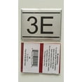 thumbnail image 2 of APARTMENT NUMBER SIGN -3E -BRUSHED ALUMINUM (2.25X3), 2 of 2