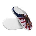 thumbnail image 3 of Disketp USA Eagle with Spread Wings Women's Men's Slippers Plush Slip-On House Slipper for Winter Indoor Soft Cushion Non-slip Fluffy Slides Slippers-11, 3 of 7