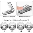 thumbnail image 3 of Pill Cutter for Small Pills, Tablet Splitter with Blade Guard, Safety Medicine Slicer, Medication Vitamin Divider Cutting Drugs, 3 of 5