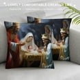 thumbnail image 3 of JEUXUS Christmas Pillow Covers Nativity Scene Grotto Throw Pillow Cover , Comfortable and Durable Throw Pillowcase for Home Decoration, Cushion Cover Car Sofa Home Bed Office Decoration, 3 of 5