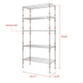 thumbnail image 4 of Zimtown 29''L x 13''W x 59''H Wire Shelving, Adjustable 5-Shelf Metal Garage Storage Rack Organizer for Kitchen Living Room, Chrome, 4 of 9