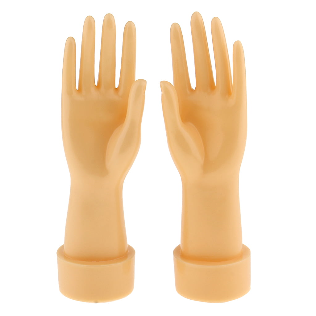 Set of 2pcs Hand Mannequin Model Jewel Glove Display Shop Window Model Stand 