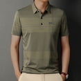thumbnail image 3 of Striped Short Sleeve Men's POLO Shirt with Pockets, 3 of 4