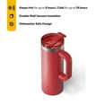 thumbnail image 4 of RTIC 20 oz Ceramic Lined Insulated Road Trip Travel Mug, Leak-Resistant Lid, Flag Red, 4 of 7