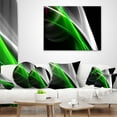 thumbnail image 4 of Designart Fractal Lines Green White - Abstract Throw Pillow - 18x18, 4 of 5