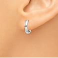 thumbnail image 3 of 14k White Gold Round Hinged Hoop Earrings, 3 of 8