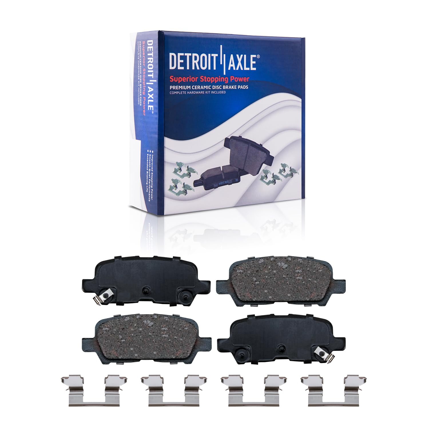 Detroit Axle - Brake Kit for 2011-2013 Chevrolet Impala, 2014-2016 Impala Limited Drilled & Slotted Brake Rotors and Ceramic Brakes Pads 2012 2015 Front and Rear Replacement