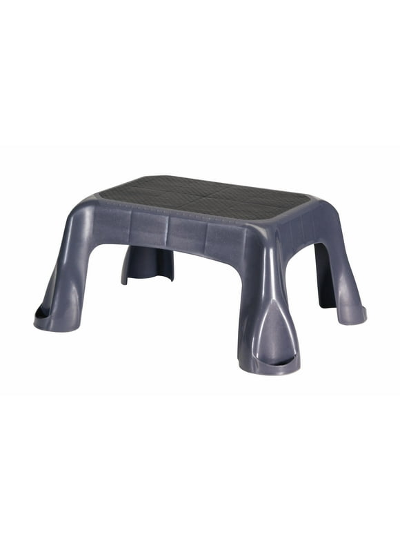 Rubbermaid Plastic Step Stool, In-Mold Tread, 1-Step, Gray