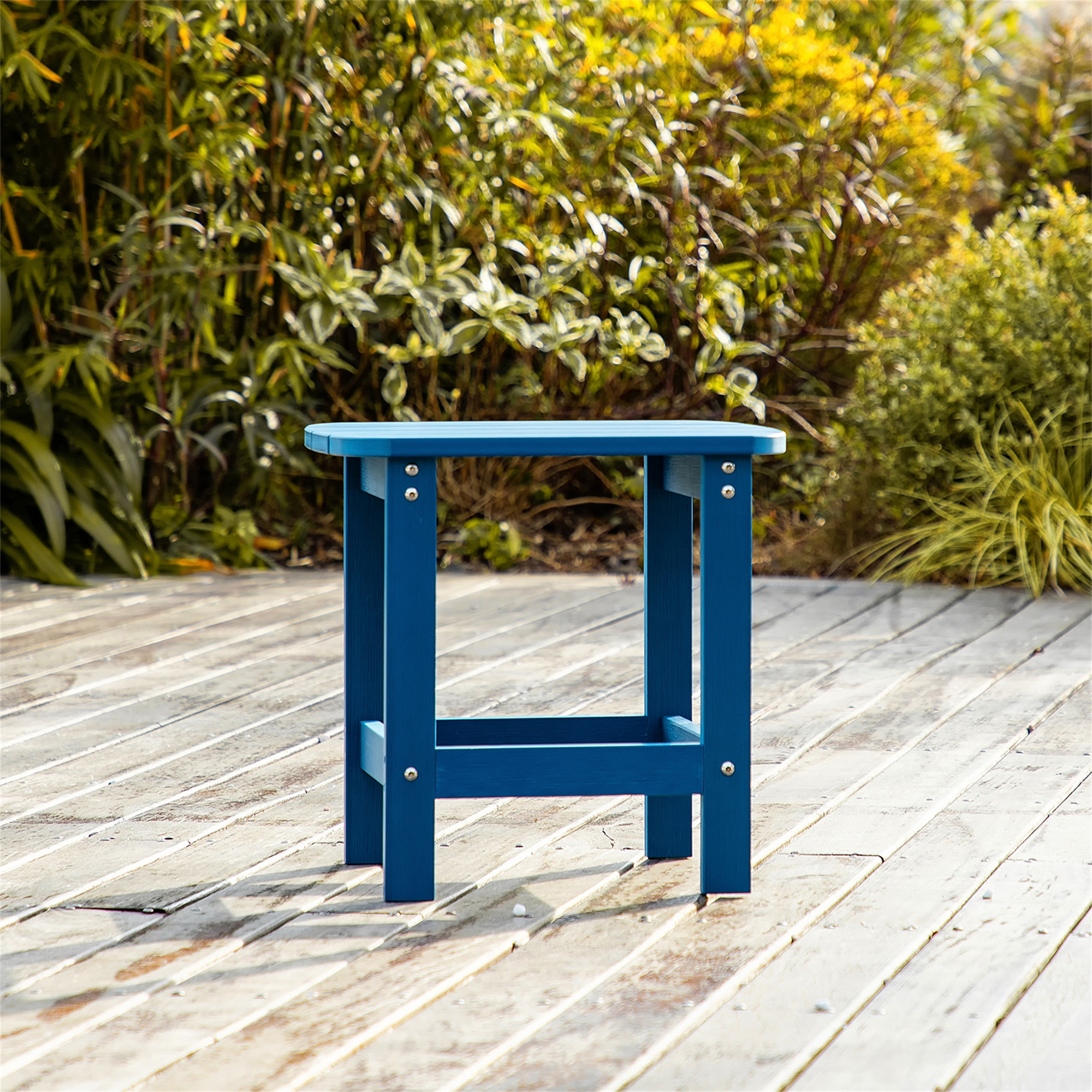 Cfowner Square Outdoor Side Table, Pool Composite Patio Table, End Tables for Backyard, Easy Maintenance, Navy - image 1 of 7
