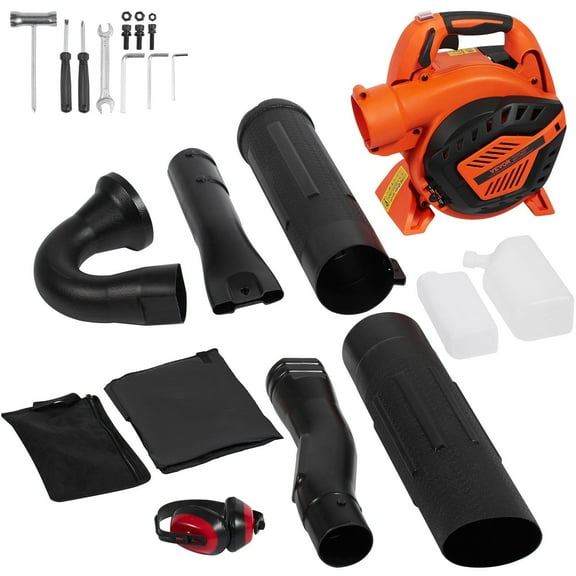 26CC 2-Cycle Gas Leaf Blower, 425CFM 156MPH Handheld Blower/Vacuum, 2-in-1 for Lawn, Leaves, Snow - Lightweight & Powerful (Fuel Tank Included)