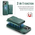 thumbnail image 3 of Allytechgroup Wallet Case for iPhone 15, PU Leather Wallet Case with Detachable Cards Holder Kickstand Support Wireless Charging Shockproof Protective Bumper for Women Men, Green, 3 of 11
