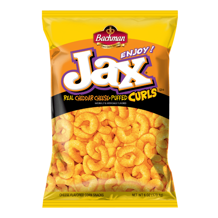 Bachman Jax Cheddar Cheese Puffed Curls 6 oz