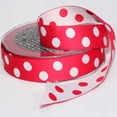 thumbnail image 2 of The Ribbon People Red and White Polka Dot Woven Craft Ribbon 1" x 54 Yards, 2 of 2