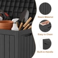 thumbnail image 5 of fazzn 45 Gallon Resin Deck Box Waterproof Outdoor Storage Box for Patio Furniture Pool Accessories Indoor Storage for Cushion Garden Tools (Black), 5 of 7