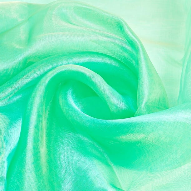 Tela de organza ligera y transparente de dos tonos, 3,28 yardas, 59 pulgadas, gasa holográfica iridiscente transparente