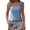 *Light Blue, variant on Women's U-Neck Short Sleeve Top ,Solid Color Casual Slim Tee Orange,Womens Plus M