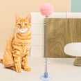 thumbnail image 4 of Spring-type Cat Teaser with Plush Ball Suction Cup Bottom Wand Toy Cat Stick with Bell Head Entertainments for Indoor Cats, 4 of 8
