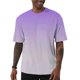 thumbnail image 1 of Tops para hombre, blusas y camisas de cuello redondo y manga corta para hombre, blusas deportivas elásticas informales con estampado degradado para hombre, blusas de cuello redondo y manga corta para, 1 of 7