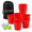 Red Glow in Dark, variant on Yard Pong Outdoor Games Glow Set In Dark For Adults And Family