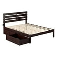 thumbnail image 3 of AFI Oxford Modern Wood Queen Platform Bed with 2 Drawers in Espresso, 3 of 8