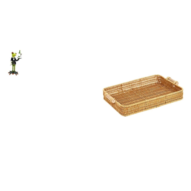 Estatua De Cesta De Rana Tejida, Escultura Creativa De Animal, Figura Decorativa, Adorno De Mesa, Frutero, Plato De Pan Para Chimenea, Estante De Entrada, Regalo De Cumpleaños