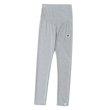 

YWDJ Pants for Women High Waist Plus Size Solid Long Pants Cat Sign Loose Adjustable Maternity Pants LeggingsGrayXXXL