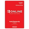 Nintendo Switch online family memberships 12 months (Digital Download)