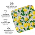thumbnail image 3 of Yiaed Lemon Seamless Pattern Oil Painting Effect Print Leather Coasters for Drinks - Cup Coasters Coffee Table Kitchen Table Bar, Home & Office Gifts Handmade Drink Coasters-Square, 3 of 6