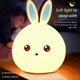 thumbnail image 4 of Luz de noche con forma de conejito, recargable, para bebés y niños pequeños, para adultos y niñas, de silicona, con forma de conejito táctil., 4 of 5