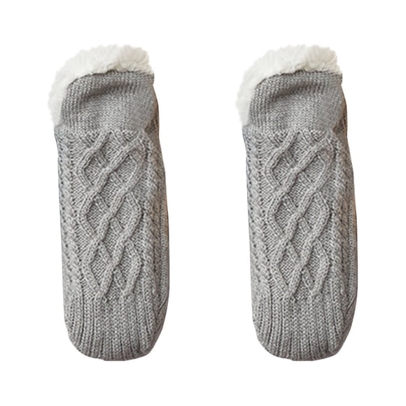 LckLvx Womens Indoor Non-slip Thermal Socks Fleece Lined Thermal Slippers Socks Winter Warm Indoor Floor Socks