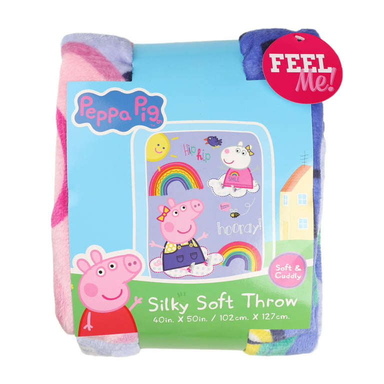 Hasbro Peppa Pig Throw, 40x50, Silk Touch, Multicolor, Polyester, Machine  Wash, 1 Each