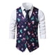 thumbnail image 4 of Nuevo Chaleco de traje con estampado navideño para hombre, vestido de fiesta de banquete de boda, chaqueta con cuello en V, chaleco, 4 of 5