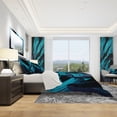 thumbnail image 3 of Designart 'Cyan and Grey Mixer' Modern & Contemporary Bedding Set - Duvet Cover & Shams, 3 of 4