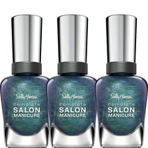 (3 Pack) Sally Hansen Complete Salon Manicure Nail Color Black and Blue 0.50 Ounces