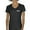 Black, variant on NASA Worm Logo Crest Women's V-Neck T-shirt Astronaut Space Mars Souvenir Emblem