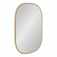 thumbnail image 1 of Kate and Laurel Caskill Decorative Rounded Edged Rectangular Frame Wall Mirror, 24 x 36 Inches Gold, Mid-Century Modern Capsule Mirror for Wall, 1 of 7