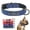 Blue, variant on Pet Artist Personalized Leather Dog Collar Soft Padded Free Engraved Pet Name Number XS-L