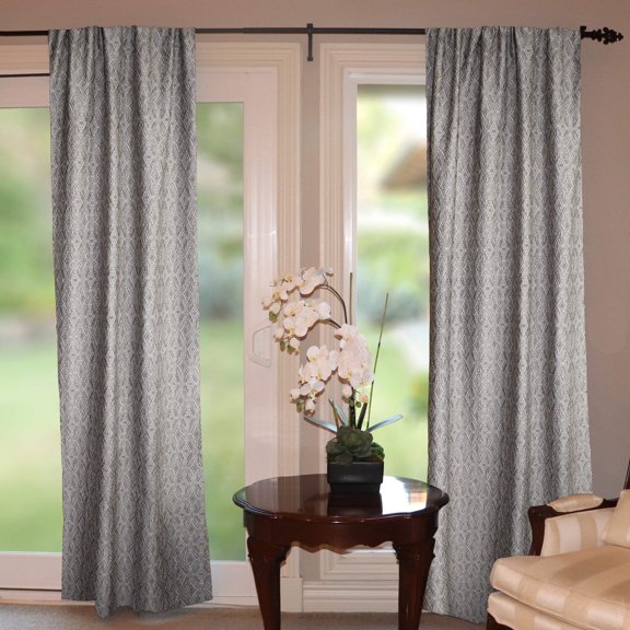 Jacquard Tribal Diamonds Curtain Panel 54 Inch Wide