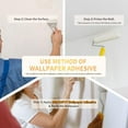 thumbnail image 5 of Wallpaper Adhesive 1.32Gal Tack Wall Paper Paste, Wall Paper Glue & Adhesive Wallpaper Smoothing Tools Kit, Clear Glue for Wallcovering Coverage of 500sq.ft. / 46㎡, 5 of 7