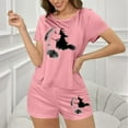 thumbnail image 4 of Women’s Witch Print Halloween Pajamas Set – Soft 2-Piece Lounge Set for Casual Wear (2025 Festive Essential), 4 of 7