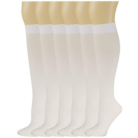 

Sumona 6 pairs Pack Women Opaque Spandex Queen Size Trouser Knee High Socks